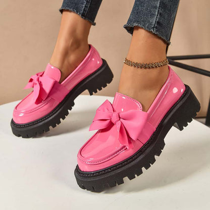 Mocassins à Plateau Élégants et Féminins avec Nœud
