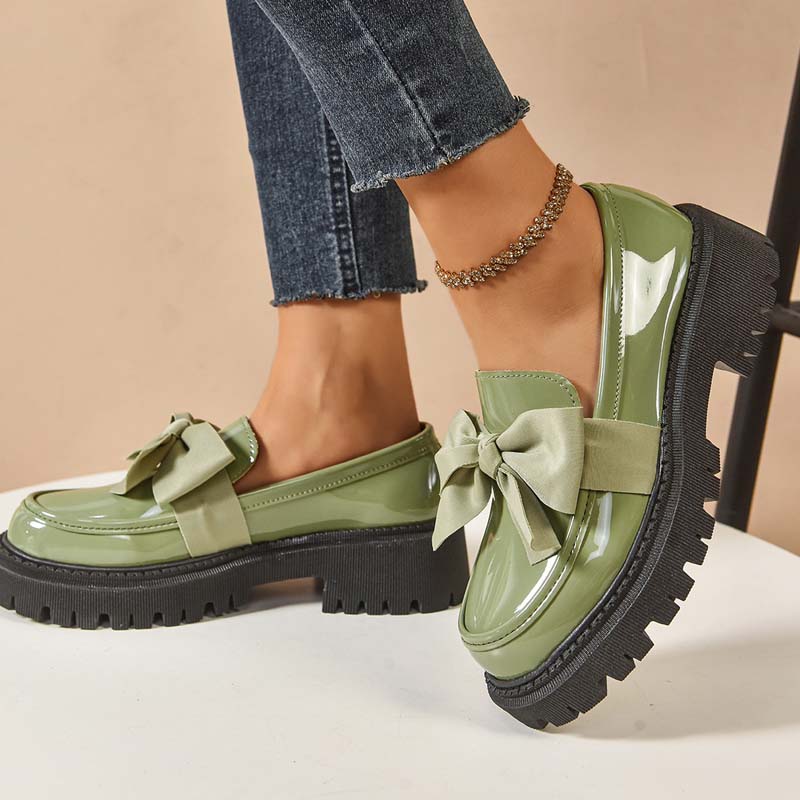 Mocassins à Plateau Élégants et Féminins avec Nœud