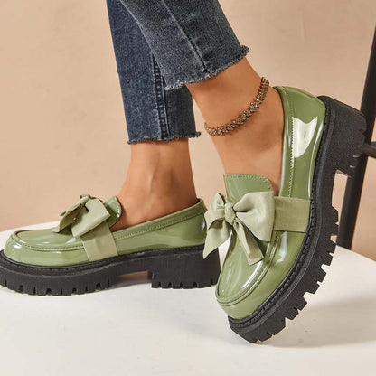 Mocassins à Plateau Élégants et Féminins avec Nœud