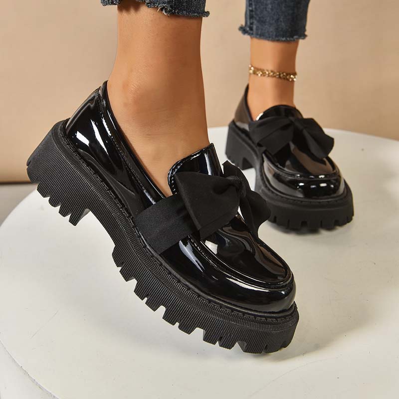 Mocassins à Plateau Élégants et Féminins avec Nœud