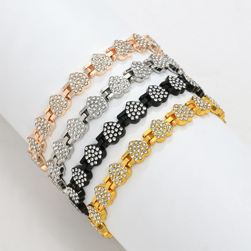 ✨ 60% de réduction !  💎 Bracelets en cuivre magnétiques en forme de cœur éblouissants pour femmes
