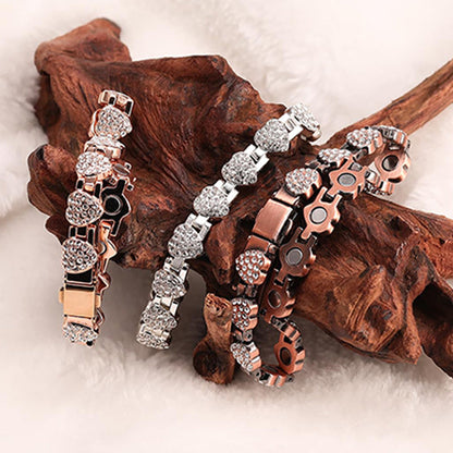 ✨ 60% de réduction !  💎 Bracelets en cuivre magnétiques en forme de cœur éblouissants pour femmes