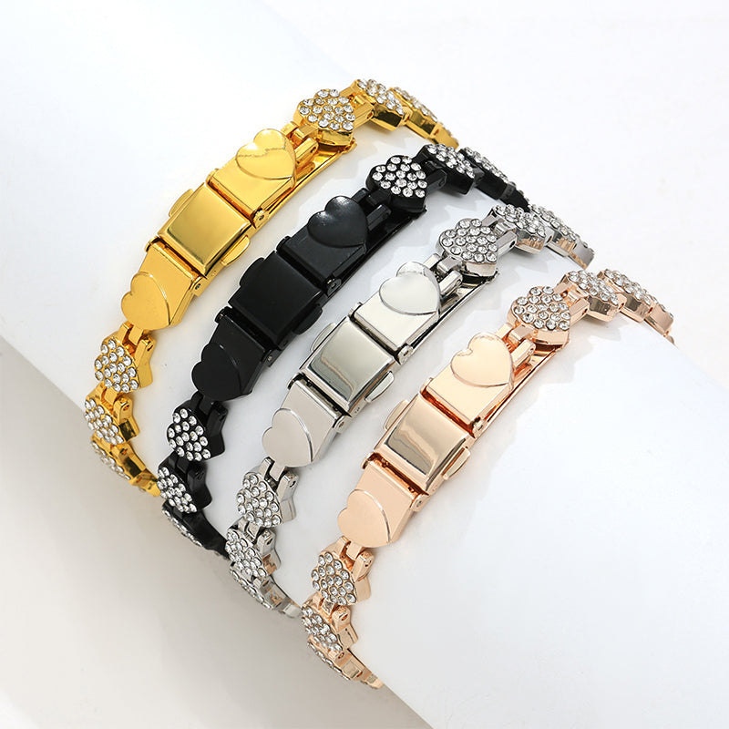 ✨ 60% de réduction !  💎 Bracelets en cuivre magnétiques en forme de cœur éblouissants pour femmes