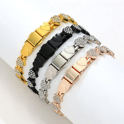 ✨ 60% de réduction !  💎 Bracelets en cuivre magnétiques en forme de cœur éblouissants pour femmes