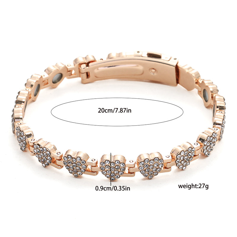 ✨ 60% de réduction !  💎 Bracelets en cuivre magnétiques en forme de cœur éblouissants pour femmes
