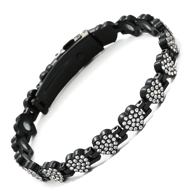 ✨ 60% de réduction !  💎 Bracelets en cuivre magnétiques en forme de cœur éblouissants pour femmes