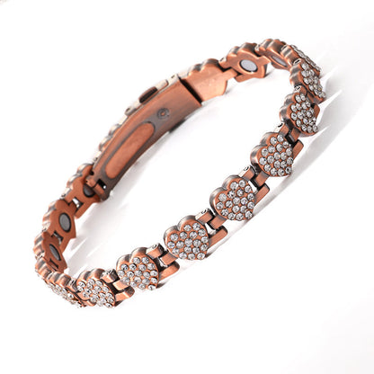 ✨ 60% de réduction !  💎 Bracelets en cuivre magnétiques en forme de cœur éblouissants pour femmes