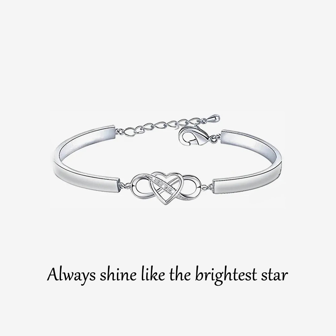 POUR MA FILLE ADOPTIVE - BRILLE TOUJOURS COMME L'ÉTOILE LA PLUS BRILLANTE BRACELET INFINITY