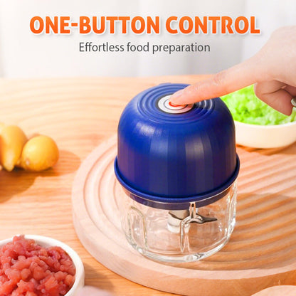 🧄🔥 -60% ! Mini-Hachoir Électrique Sans Fil USB-C – Moteur Grande Vitesse 3 Lames Inox Secondes, Une Touche Zéro Fatigue Mains, Démontable Lavable Hygiénique Polyvalent Ail Légumes Bébé · 3 Coloris ✨