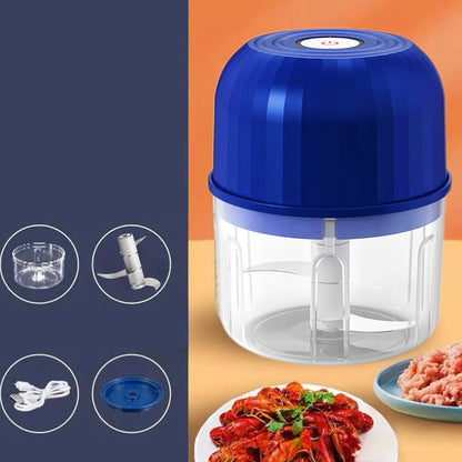 🧄🔥 -60% ! Mini-Hachoir Électrique Sans Fil USB-C – Moteur Grande Vitesse 3 Lames Inox Secondes, Une Touche Zéro Fatigue Mains, Démontable Lavable Hygiénique Polyvalent Ail Légumes Bébé · 3 Coloris ✨