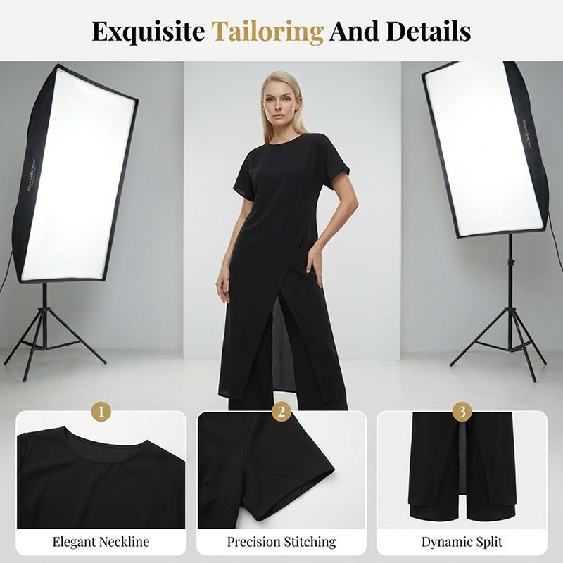 💞Ensemble deux pièces minimaliste à coupe ample
