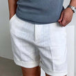 Short Homme en Lin Décontracté avec Poches