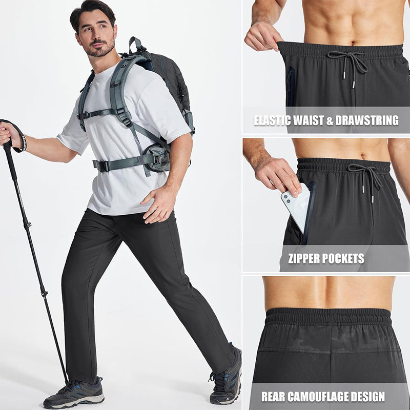 Pantalon de sport léger pour homme avec poches zippées
