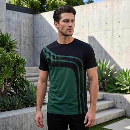 👕 -50% MAINTENANT ! 🎨 T-shirt homme color block col rond – Coton doux, coupe moderne, parfait pour le quotidien, le sport ou les sorties casual ✨