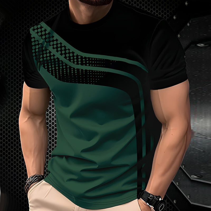 👕 -50% MAINTENANT ! 🎨 T-shirt homme color block col rond – Coton doux, coupe moderne, parfait pour le quotidien, le sport ou les sorties casual ✨