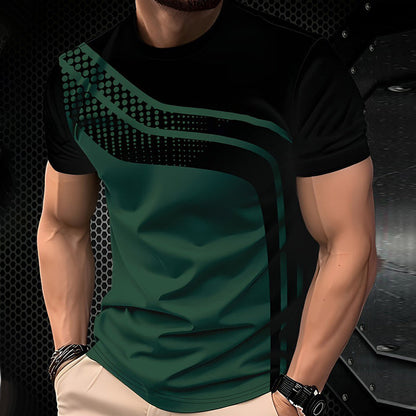👕 -50% MAINTENANT ! 🎨 T-shirt homme color block col rond – Coton doux, coupe moderne, parfait pour le quotidien, le sport ou les sorties casual ✨