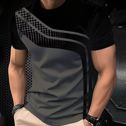 👕 -50% MAINTENANT ! 🎨 T-shirt homme color block col rond – Coton doux, coupe moderne, parfait pour le quotidien, le sport ou les sorties casual ✨