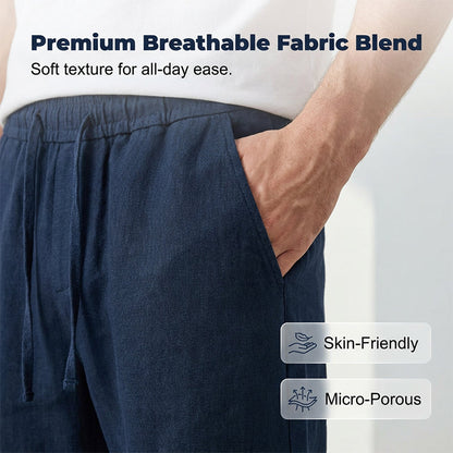 Pantalon léger à coupe ample et jambes droites pour homme
