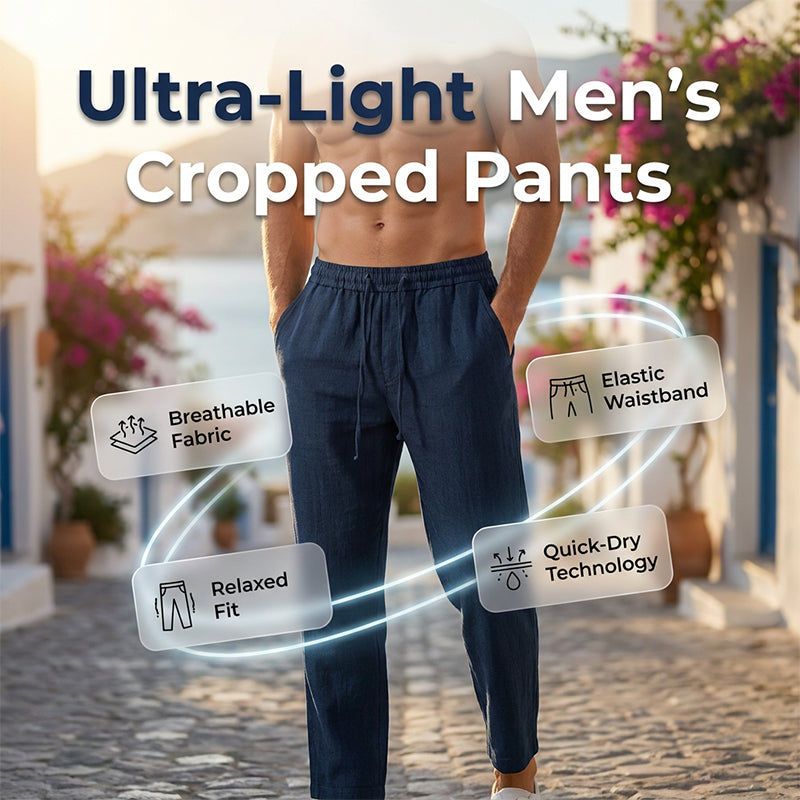 Pantalon léger à coupe ample et jambes droites pour homme