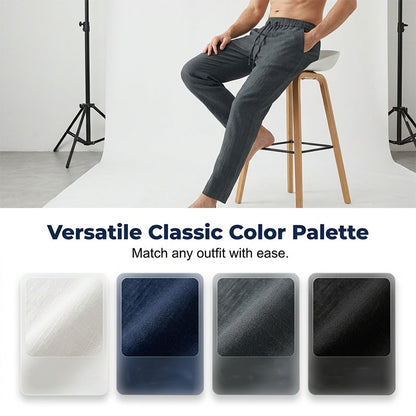 Pantalon léger à coupe ample et jambes droites pour homme