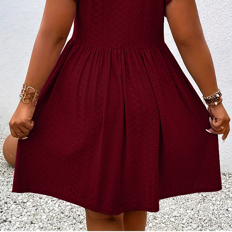 👗 50% DE RÉDUCTION ✨ Robe femme col V à volants – Élégante, cintrée & polyvalente – Parfaite pour le bureau, les brunchs ou les rendez-vous romantiques – chic et féminine 🌸