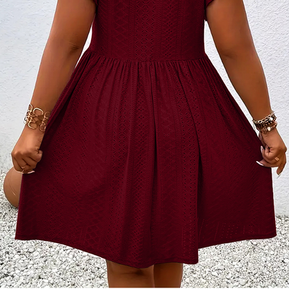 👗 50% DE RÉDUCTION ✨ Robe femme col V à volants – Élégante, cintrée & polyvalente – Parfaite pour le bureau, les brunchs ou les rendez-vous romantiques – chic et féminine 🌸