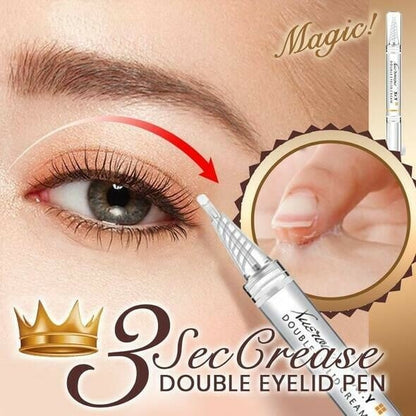 👁️✨ PROMO FLASH 50% ! Stylo Double Paupières 3 Secondes – Effet Immédiat, Tenue 24h, Naturel & Invisible, Formule Douce sans Collage, avec Tige en Y 👁️