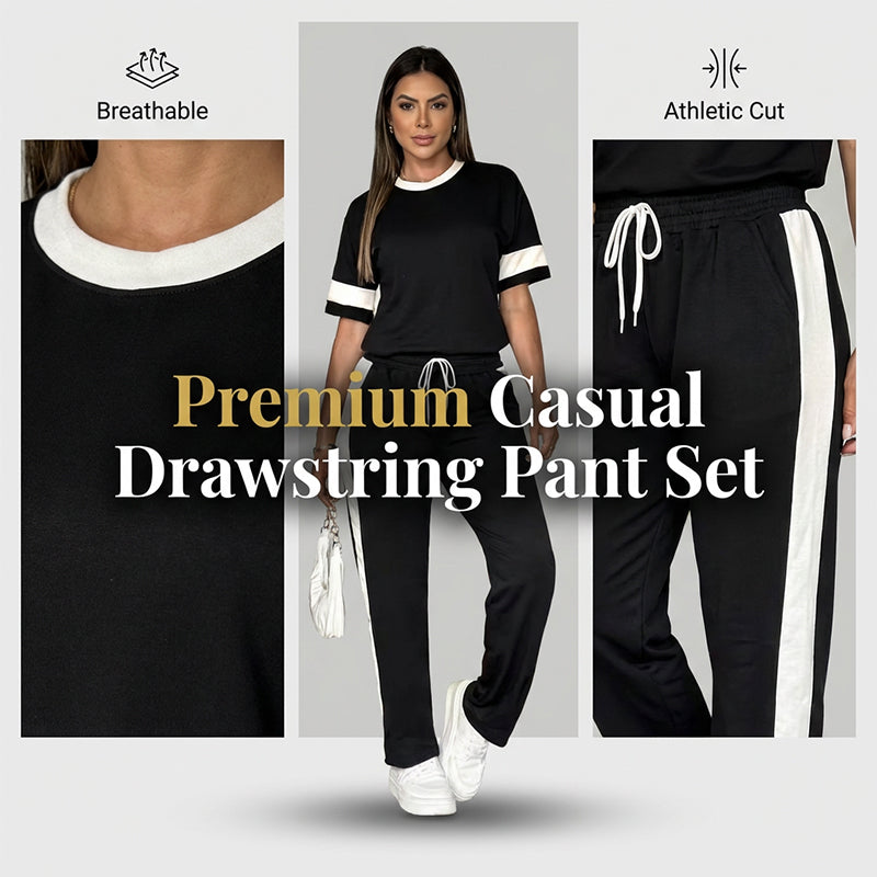 Ensemble 2 Pièces Femme : Confort et Style avec Pantalon Taille Élastique