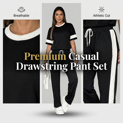 Ensemble 2 Pièces Femme : Confort et Style avec Pantalon Taille Élastique