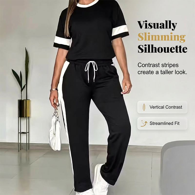Ensemble 2 Pièces Femme : Confort et Style avec Pantalon Taille Élastique