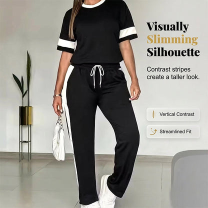 Ensemble 2 Pièces Femme : Confort et Style avec Pantalon Taille Élastique