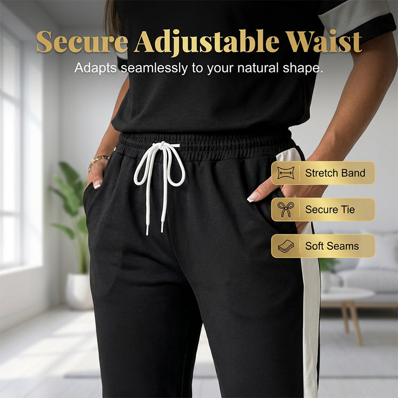 Ensemble 2 Pièces Femme : Confort et Style avec Pantalon Taille Élastique