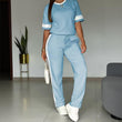 Ensemble 2 Pièces Femme : Confort et Style avec Pantalon Taille Élastique