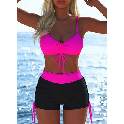 📢📢Ensemble bikini pour femme – Haut à cordons et shorty, différents modèles🩱 Pour la plage et la piscine⏰