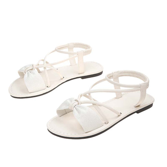 Sandales plates pour femme à brides croisées