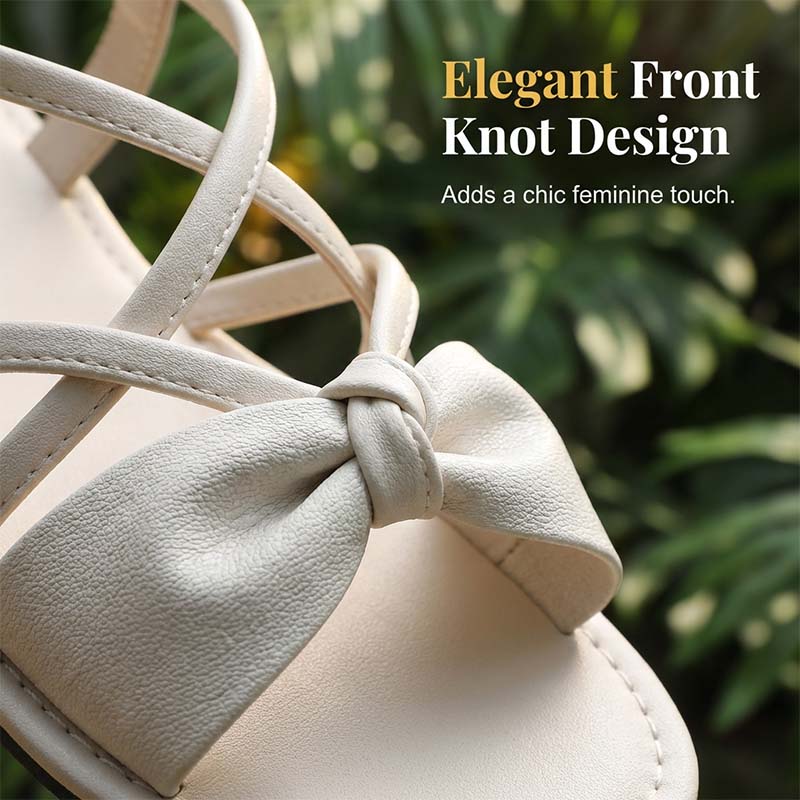 Sandales plates pour femme à brides croisées