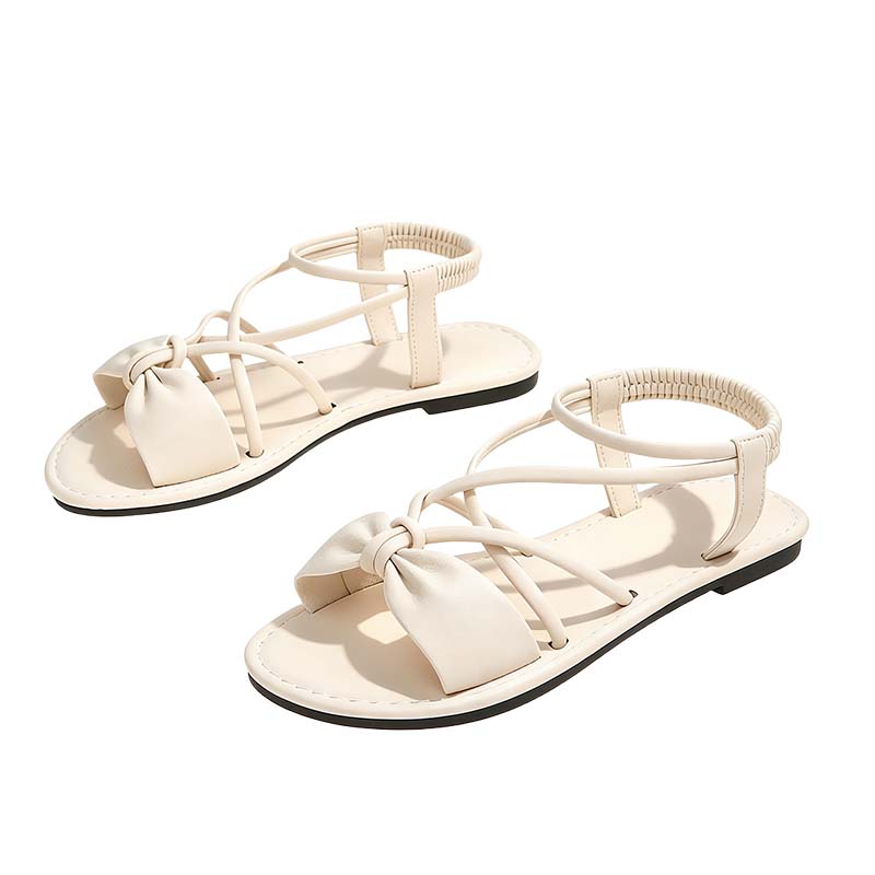 Sandales plates pour femme à brides croisées