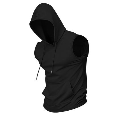 📢📢Nouveautés et offres spéciales - Sweat à capuche de sport sans manches pour homme avec poche