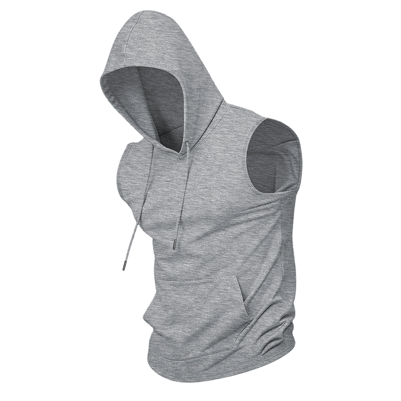 📢📢Nouveautés et offres spéciales - Sweat à capuche de sport sans manches pour homme avec poche