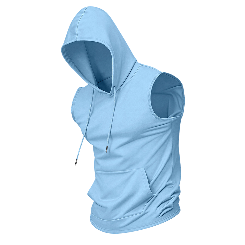 📢📢Nouveautés et offres spéciales - Sweat à capuche de sport sans manches pour homme avec poche