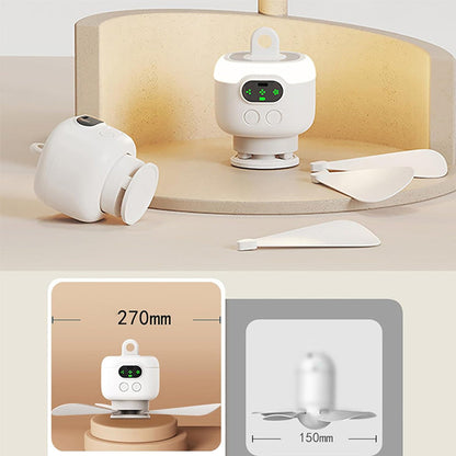 🎁 2 achetés = Livraison offerte !✈️ Ventilateur de Plafond Rechargeable avec Éclairage LED