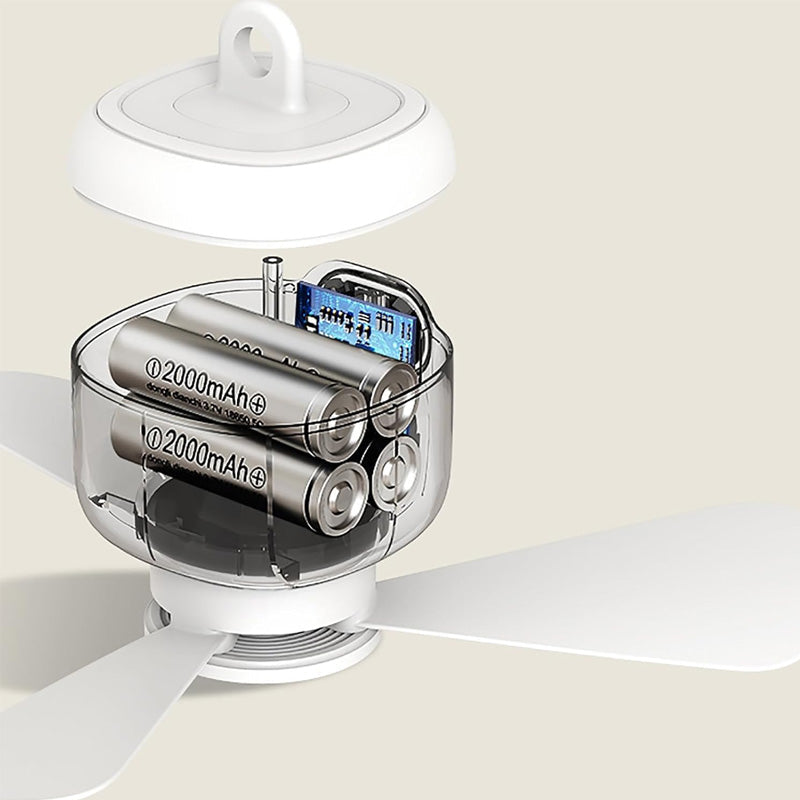 🎁 2 achetés = Livraison offerte !✈️ Ventilateur de Plafond Rechargeable avec Éclairage LED