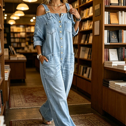 💞👗50% de réduction ! Combinaison ample, jambes larges, avec poches, confortable et respirante 🥳🥳