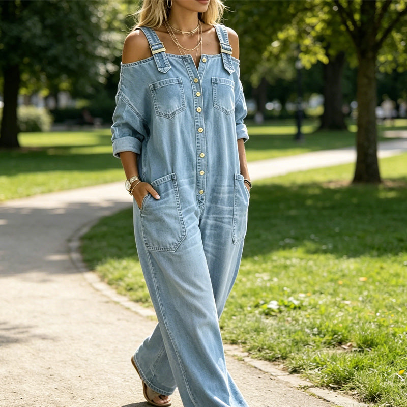 💞👗50% de réduction ! Combinaison ample, jambes larges, avec poches, confortable et respirante 🥳🥳