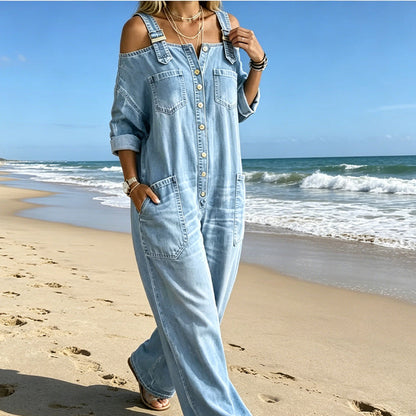 💞👗50% de réduction ! Combinaison ample, jambes larges, avec poches, confortable et respirante 🥳🥳