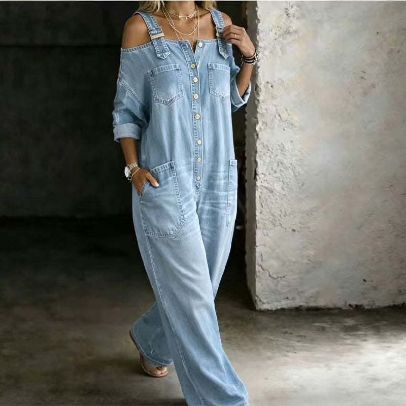 💞👗50% de réduction ! Combinaison ample, jambes larges, avec poches, confortable et respirante 🥳🥳