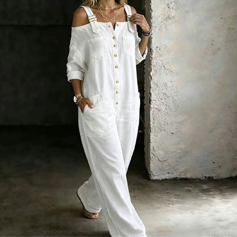 💞👗50% de réduction ! Combinaison ample, jambes larges, avec poches, confortable et respirante 🥳🥳