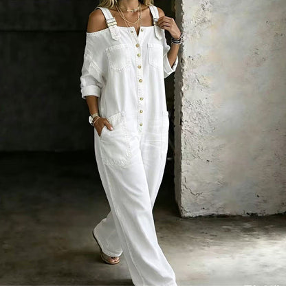 💞👗50% de réduction ! Combinaison ample, jambes larges, avec poches, confortable et respirante 🥳🥳