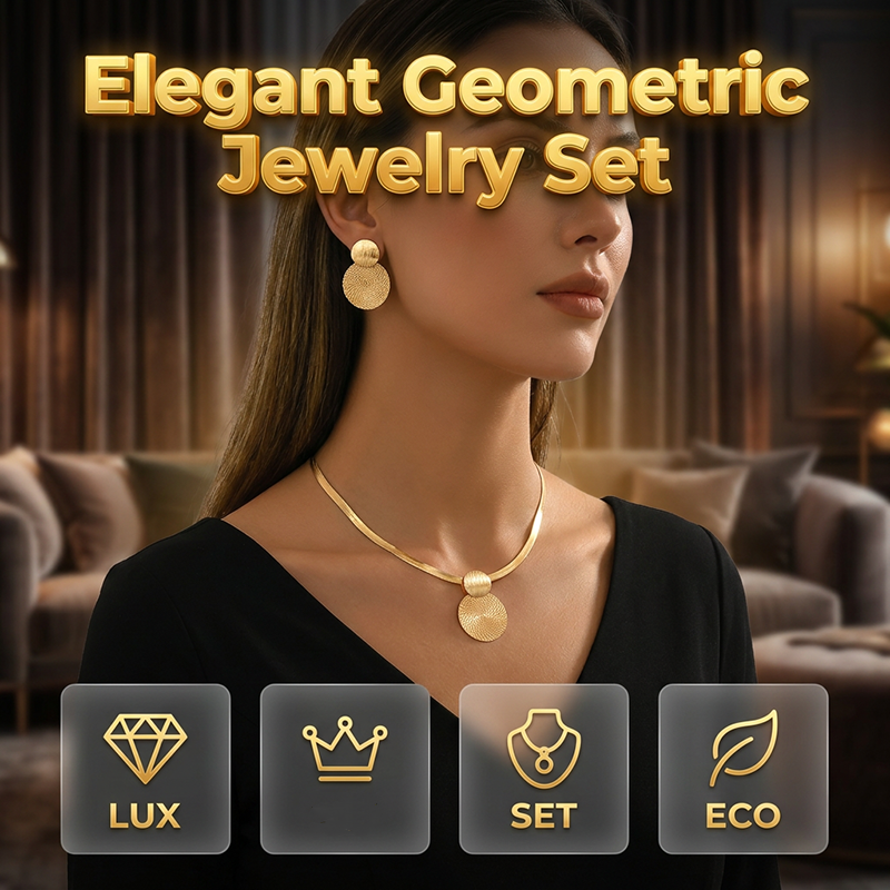 🎁Novità 2026: Sconto del 60%💥 Set collana e orecchini Modern Chic – Finitura oro, design geometrico e leggerezza – perfetto per un tocco di eleganza quotidiana o come regalo – include pezzi coordinati per un look raffinato 💫