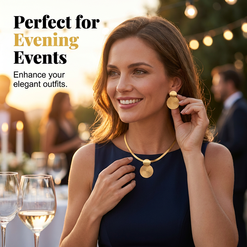 🎁Novità 2026: Sconto del 60%💥 Set collana e orecchini Modern Chic – Finitura oro, design geometrico e leggerezza – perfetto per un tocco di eleganza quotidiana o come regalo – include pezzi coordinati per un look raffinato 💫